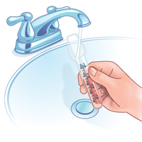 Sử dụng muỗng đong thuốc dạng lỏng - Thêm nước nếu thuốc đậm đặc