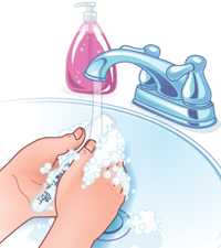 Sử dụng muỗng đong thuốc dạng lỏng - Rửa tay sau khi lấy thuốc
