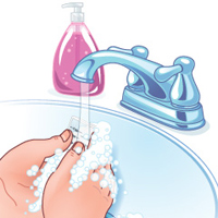 Sử dụng ống tiêm đong thuốc dạng lỏng - Rửa tay sau khi lấy thuốc