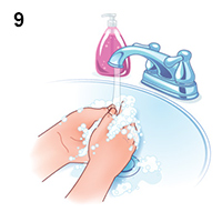 Rửa tay sau khi đặt thuốc vào âm đạo