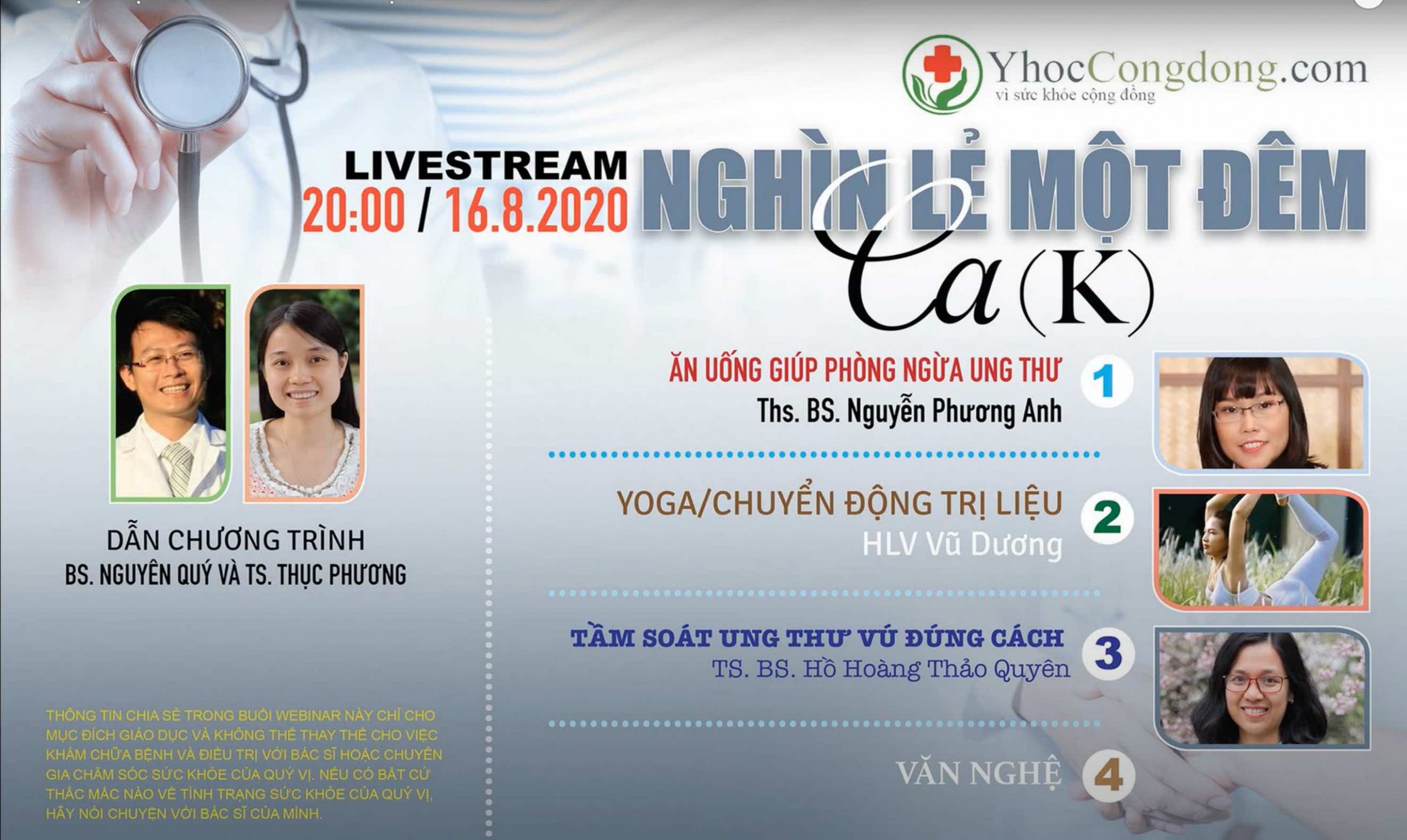 Webinar Tạp kỹ “Nghìn lẻ một đêm Ca (K)” lần 3