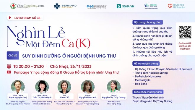 Nghìn lẻ một đêm Ca số 38: Suy dinh dưỡng ở người bệnh ung thư