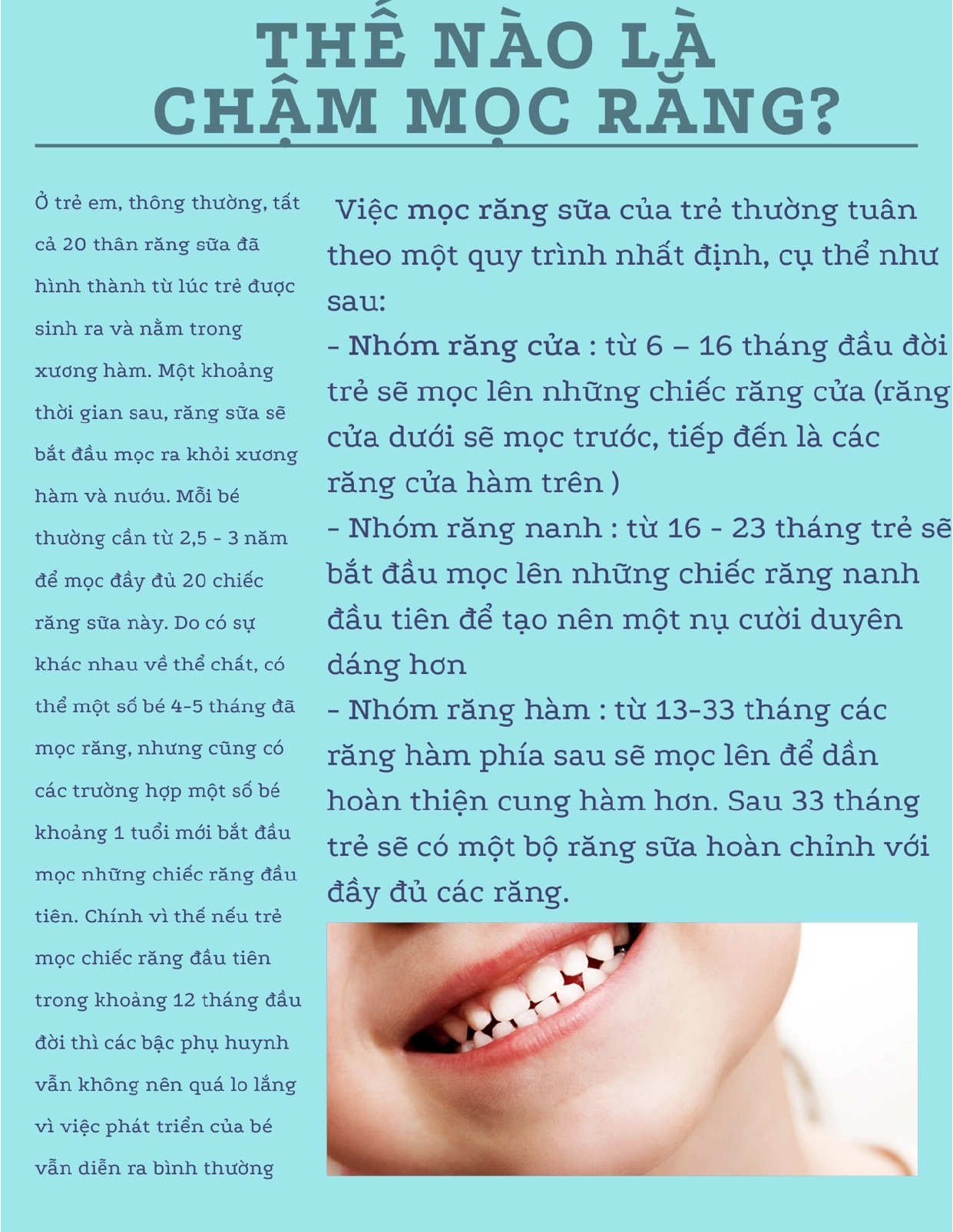 Trẻ chậm mọc răng sữa có đáng lo ngại?