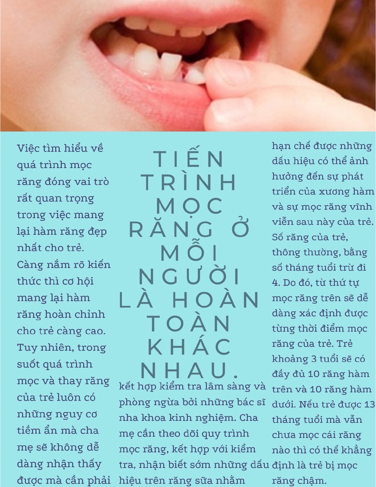 Trẻ chậm mọc răng sữa có đáng lo ngại?