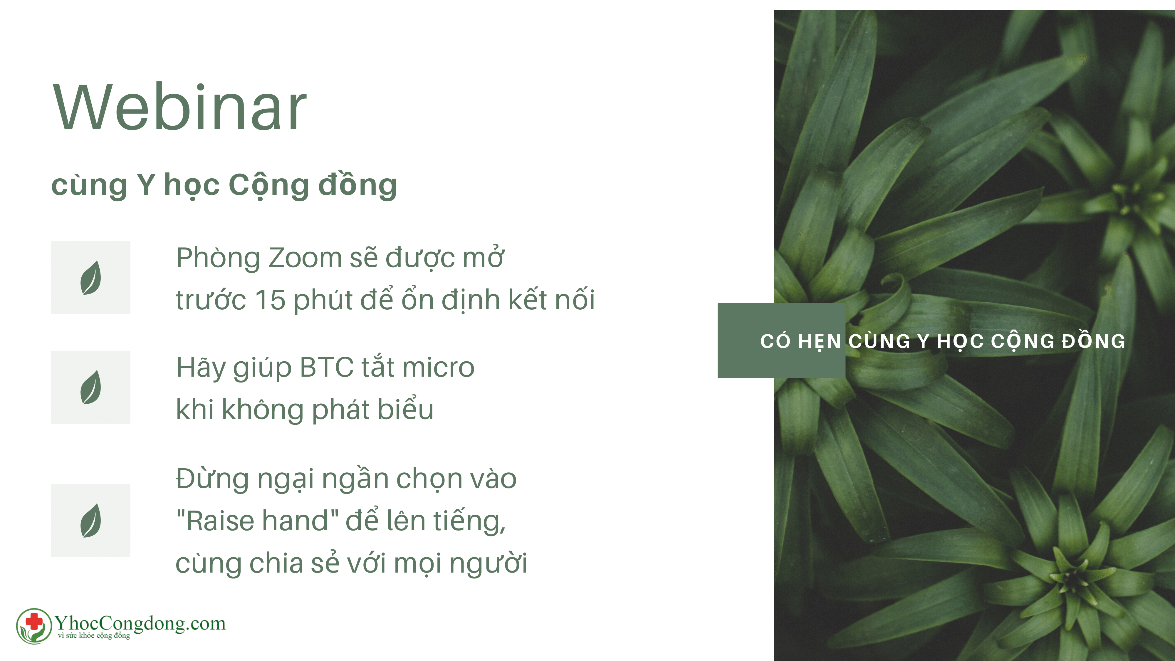 Hướng dẫn tham gia Webinar và Khoá học