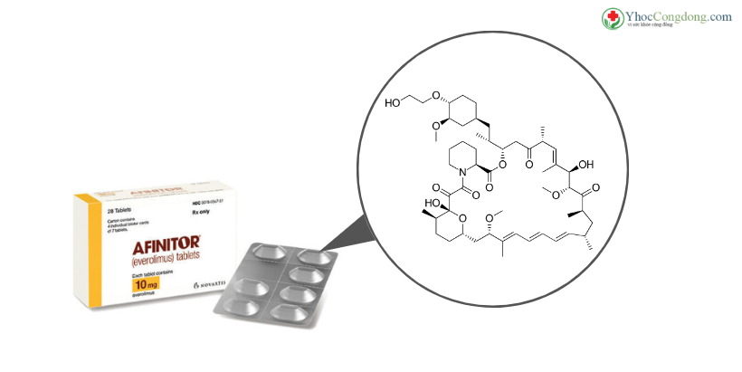 Cấu trúc hóa học của thuốc everolimus (Afinitor)