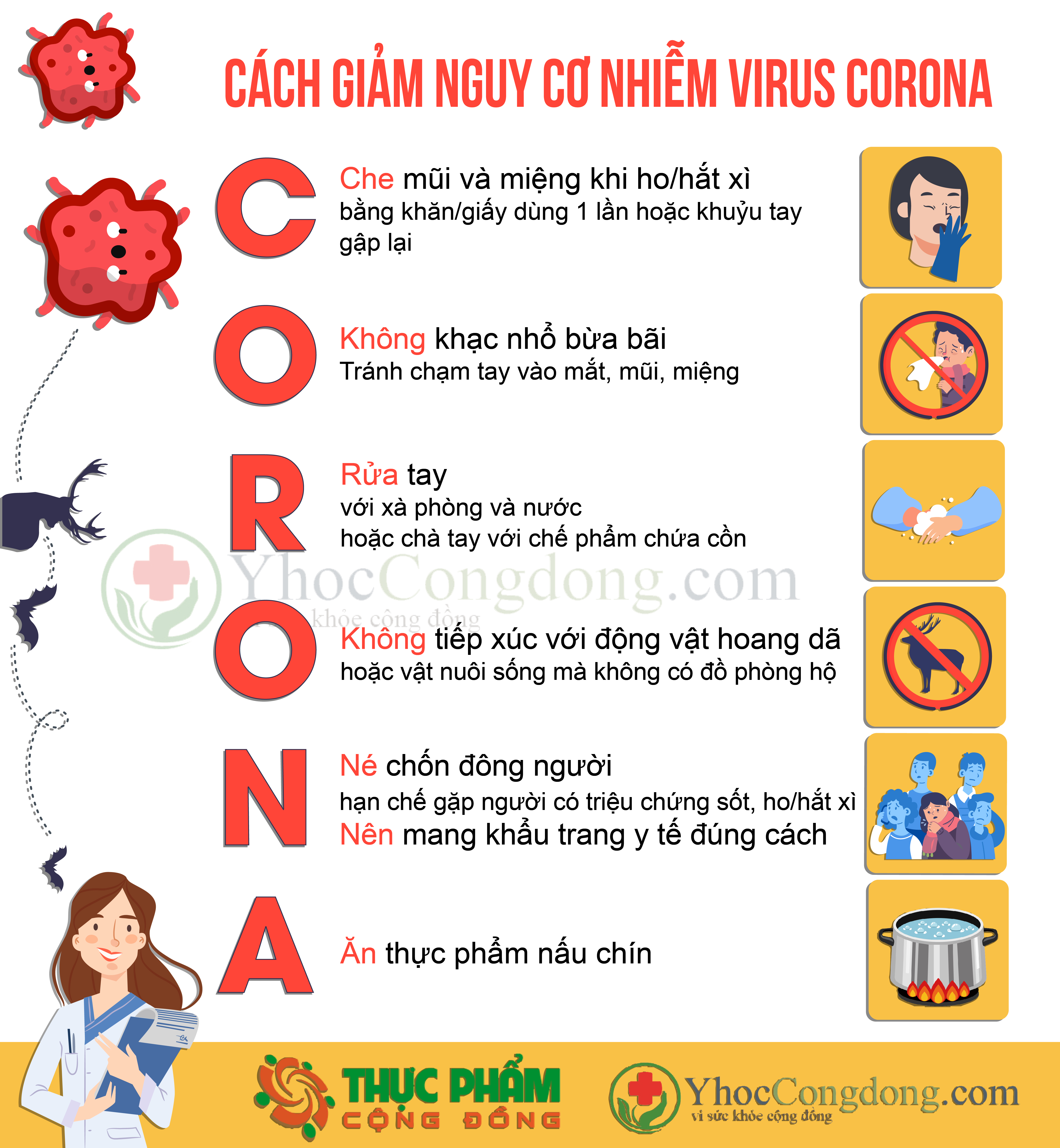 Poster phòng dịch bệnh Corona